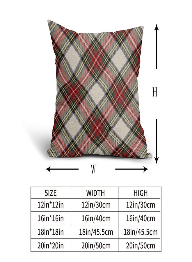 Aytipun Christmas Plaid Pillow Covers 18x18 Set of 2 Rustic Red Green Blue Xmas Decoration Buffalo Checked Print Decorative Outdoor Pillowcases Farmhouse Holiday Throw Cushion Case Decor for Couch Sofa Bed - Image 4